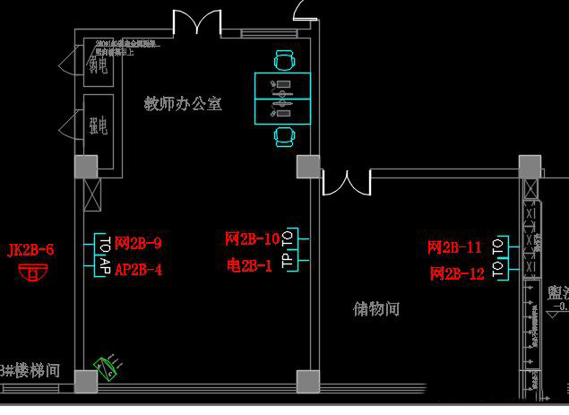 幼兒園綜合布線CAD